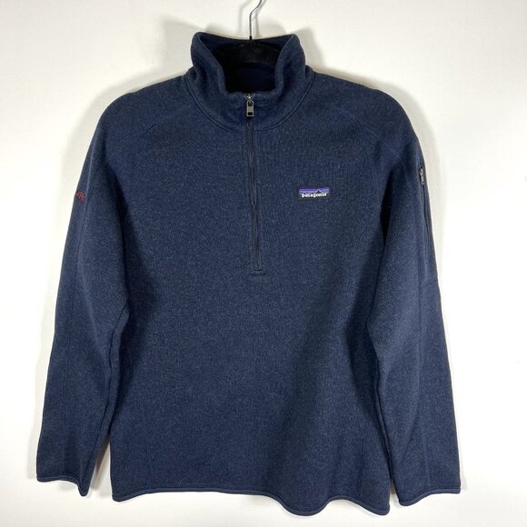 Patagonia Better Sweater Women’s Medium quarter Zip Teal Blue Thermal Pull Over - Picture 1 of 11